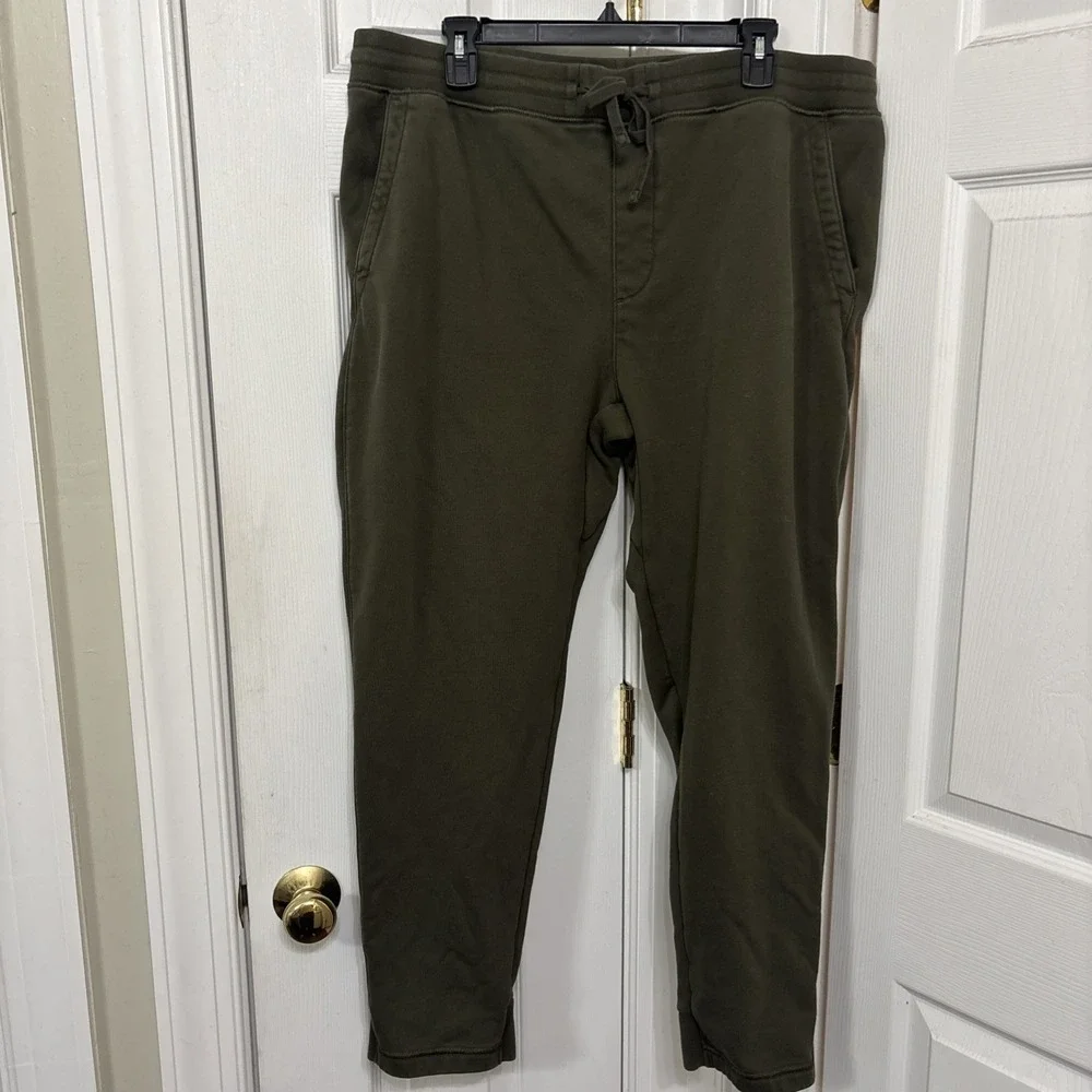 Banana Republic Mens Essential Terry Cotton Jogger Sweatpants XL Camo Green